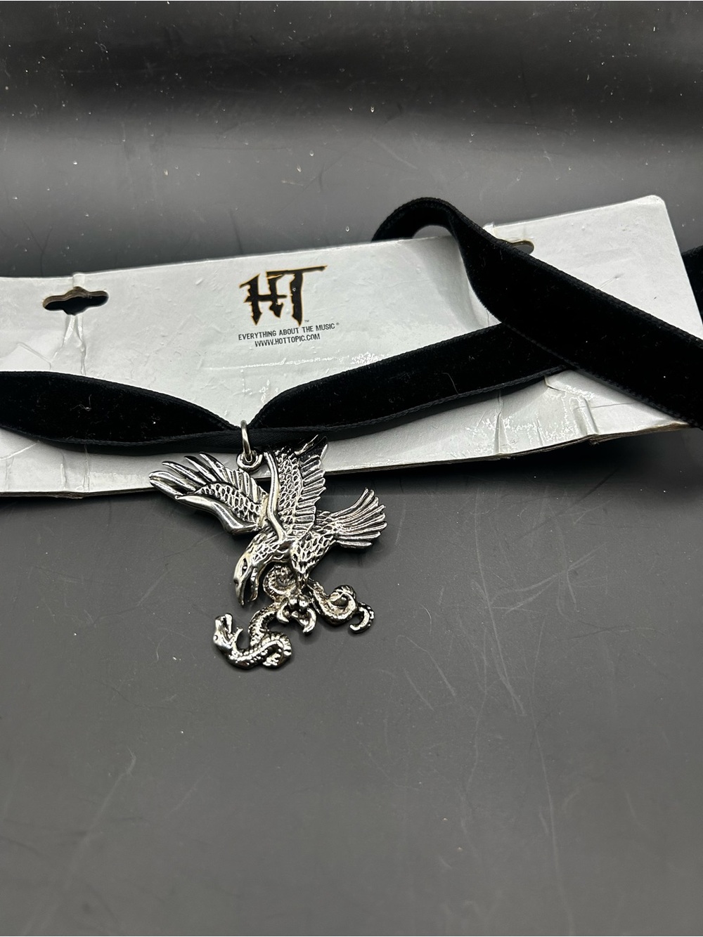 Velvet choker with eagle